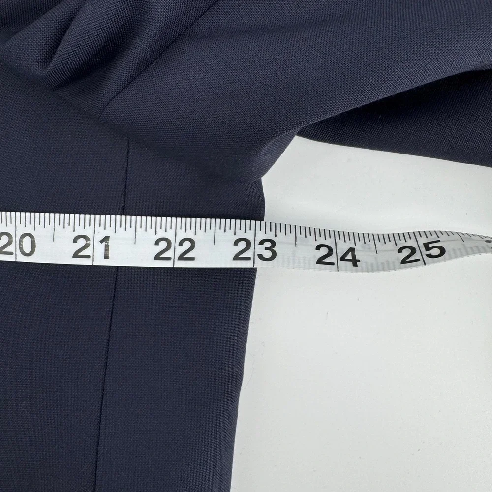 Hart Schaffner Marx Blazer Mens 43L Navy Blue Gold Crest Button Sport Coat
